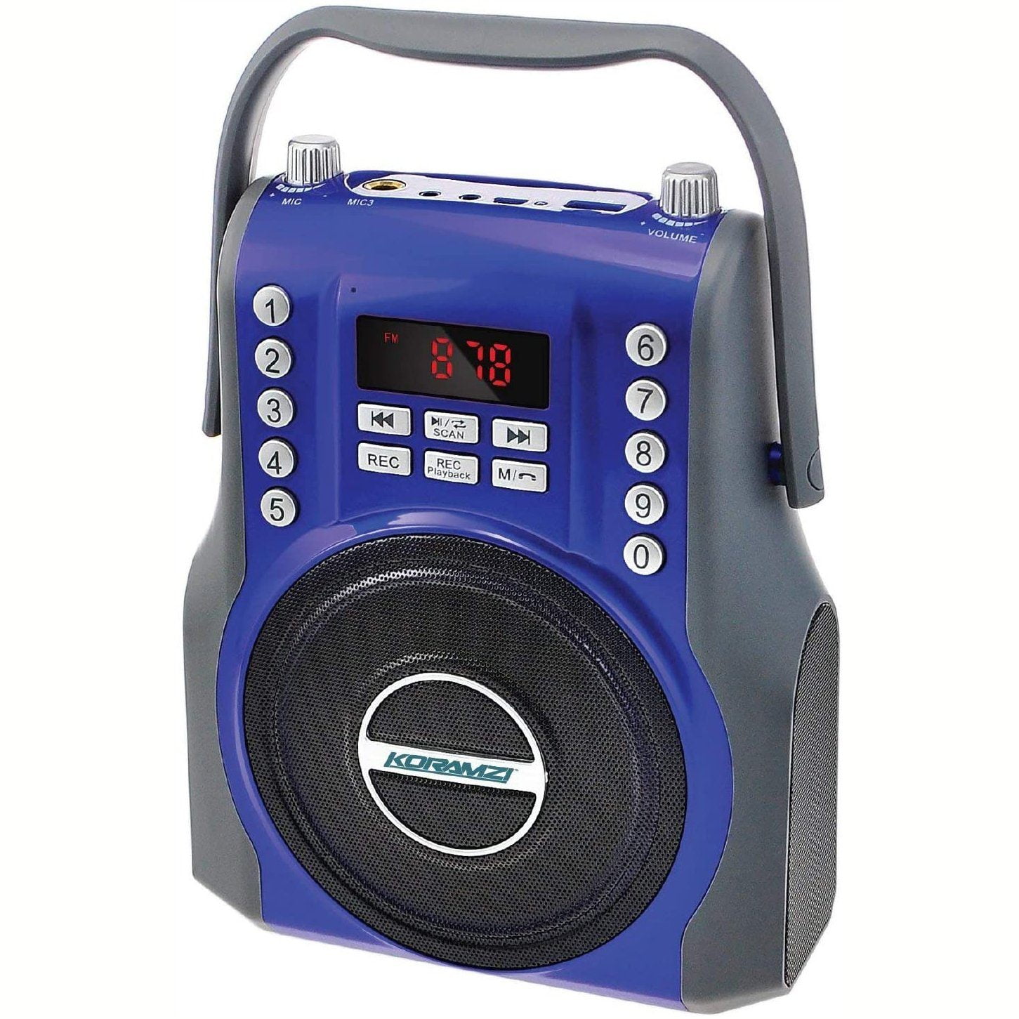Koramzi Karaoke Portable Boombox with Bluetooth and Rechargeable