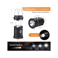 thumbnail image 4 of 1PC Solar Camping Lantern Collapsible LED Solar USB Rechargeable Lantern Flashlight Emergency Hanging Lights For Camping Power Outages Indoor Outdoor, 4 of 5