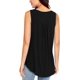 thumbnail image 2 of Blusas de verano sin mangas con cuello en V para mujer, de color sólido, informales, con botones Fokelyi WRHS-31-2, 2 of 5