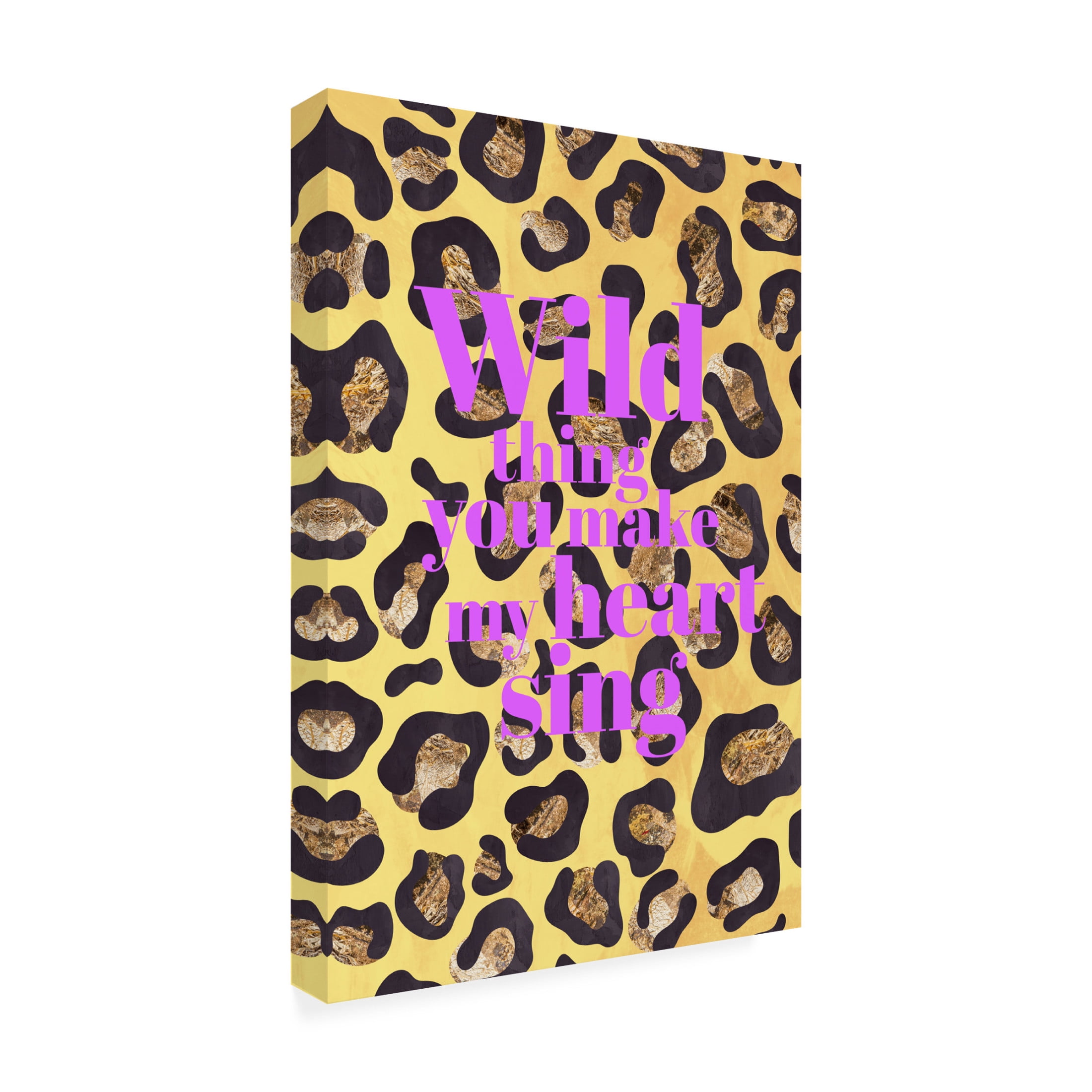 Trademark Fine Art Sarah Manovski Wild thing typography animal print Canvas Wall Art