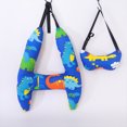 thumbnail image 4 of 1 juego de almohada de viaje en forma de H para el cuello y la cabeza para niños y adultos, con bonito soporte para el cuello y la cabeza para dormir en el coche, para seguridad del asiento del coche,, 4 of 5