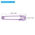 thumbnail image 2 of Uxcell Safety Pins 2.95 Inch Large Metal Sewing Pins Purple 15Pcs, 2 of 5