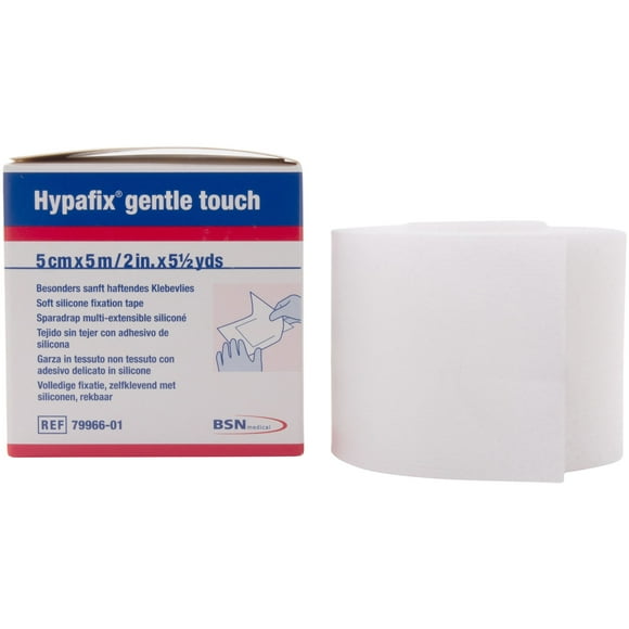 Hypafix Gentle Touch - Soft Silicone Retention Tape for Extremely Fragile and Sensitive Skin (2" X 5 1/2 yd roll)