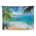thumbnail image 5 of BCIIG  Summer Beach Theme Tapestry Wall Hanging  Palm Trees Ocean Sea Beach Wave Scenery Wall Art Tropical Nature Tapestry Holiday Home Decor for Bedroom Living Room 40x30inch, 5 of 6