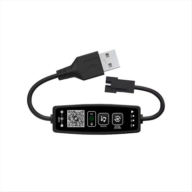 Controlador LED WS2811 WS2812B con Bluetooth, Control Remoto de Música de 28 Teclas para Tiras de Luz RGB Direccionables Individuales, USB de 5 V