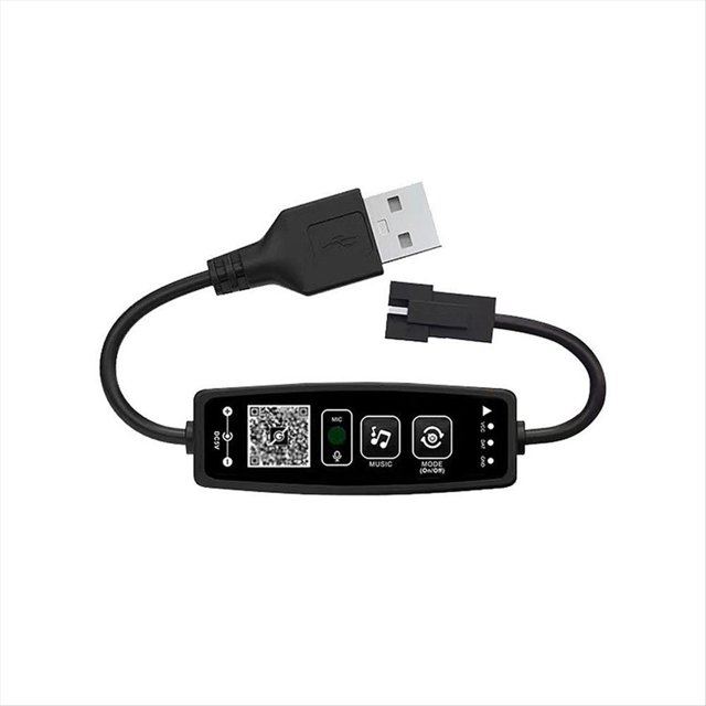 Controlador LED WS2811 WS2812B con Bluetooth, Control Remoto de Música de 28 Teclas para Tiras de Luz RGB Direccionables Individuales, USB de 5 V