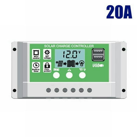 

Goodhd 12/24V Solar Laderegler MPPT Solarregler Controller Panel Mit USB Regulator