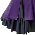 thumbnail image 4 of nerohusy Women Gothic Lolita Dress Bow Tie Long Sleeve Multi Layers Classic Steampunk Dress Vintage Cosplay Renaissance Costumes Purple,M, 4 of 5