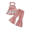 thumbnail image 2 of Little Girls Outfit, Sleeveless Hanging Neck Tops, Bell-bottomed Pants, 2 of 7