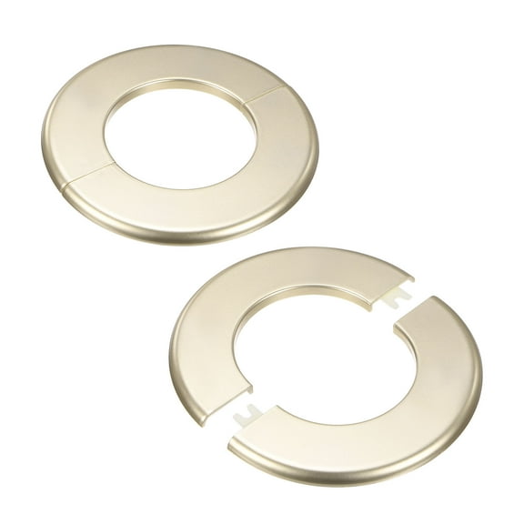 2-Pack Wall Split Flange, for 3 Inch/76mm OD Pipe ABS Escutcheon Plate Round Plumbing Cover Plates [Gold Tone]
