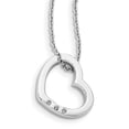 thumbnail image 1 of SS White Ice .03ct. Diamond Heart Necklace 18 Inch, 1 of 3