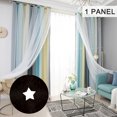 thumbnail image 4 of Labymos Decdeal 1PCS Star Curtains Hollow Style Sheer Colorful Double Layer Star Window Curtains for, 4 of 8