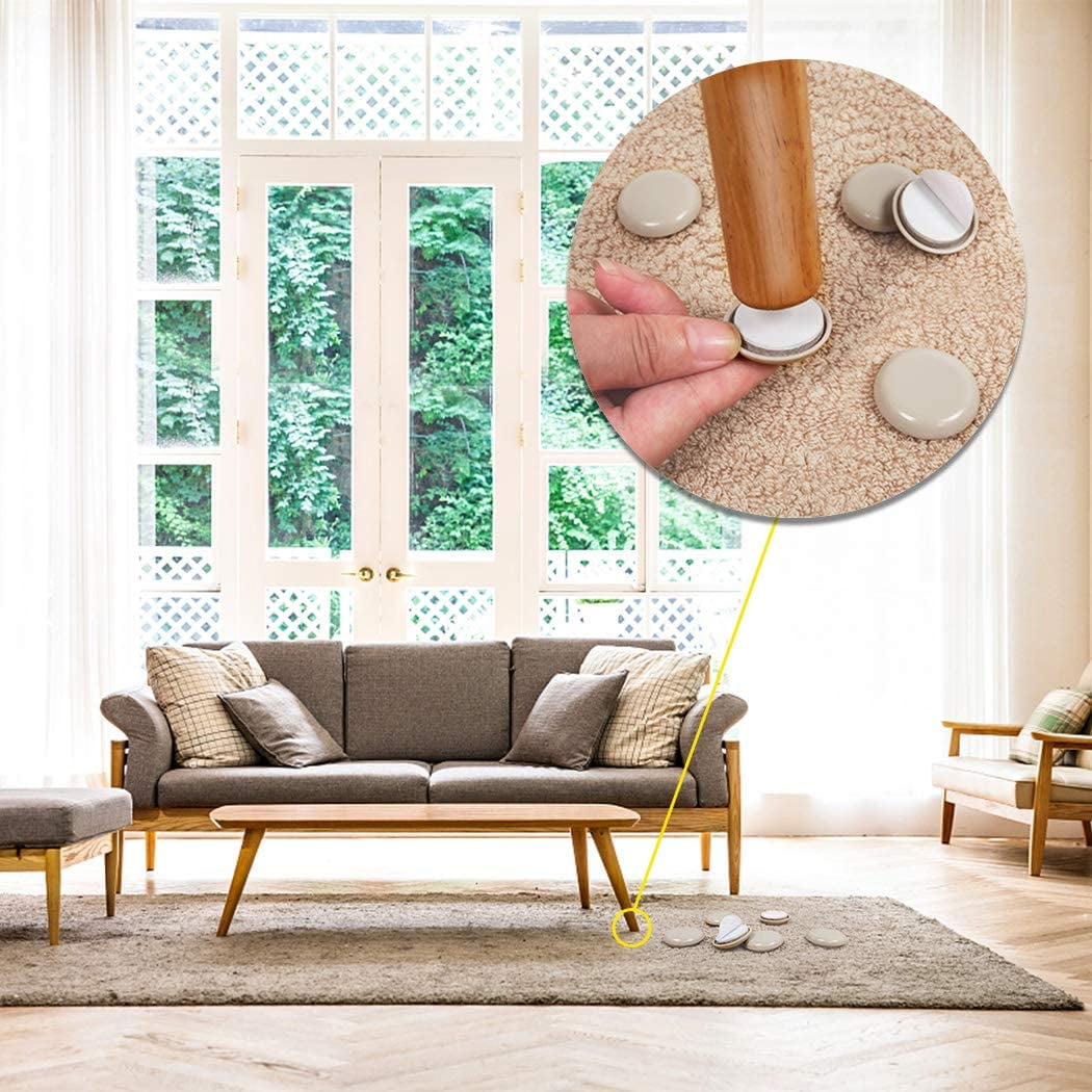 24 Pcs Self-stick Furniture Sliders 1 Inch Furniture Glides for Carpet Furniture for sale online 