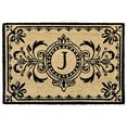 thumbnail image 2 of Trans-Ocean Imports DWL23900448J Liora Manne Dwell Monogram J Outdoor Mat, Black - 24 x 36 in., 2 of 6