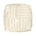 thumbnail image 6 of LR Home Stacy Garcia Cotton Indoor Pouf in Beige/Cream, 18" x 18" x 18", 6 of 9