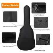 Guitar Bag, TSV 40-41 Acoustic Guitar Bag, Waterproof Guitar Case with Dual Adjustable Shoulder Strap, Guitar Dust Cover, Soft Guitar Backpack Case, Black