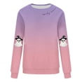 thumbnail image 3 of Womens Fall Crewneck Sweatshirts Ghost Halloween Outfits Loose Long Sleeve Gradient Sweat Shirts Casual Lounge Wear Red, M, 3 of 4