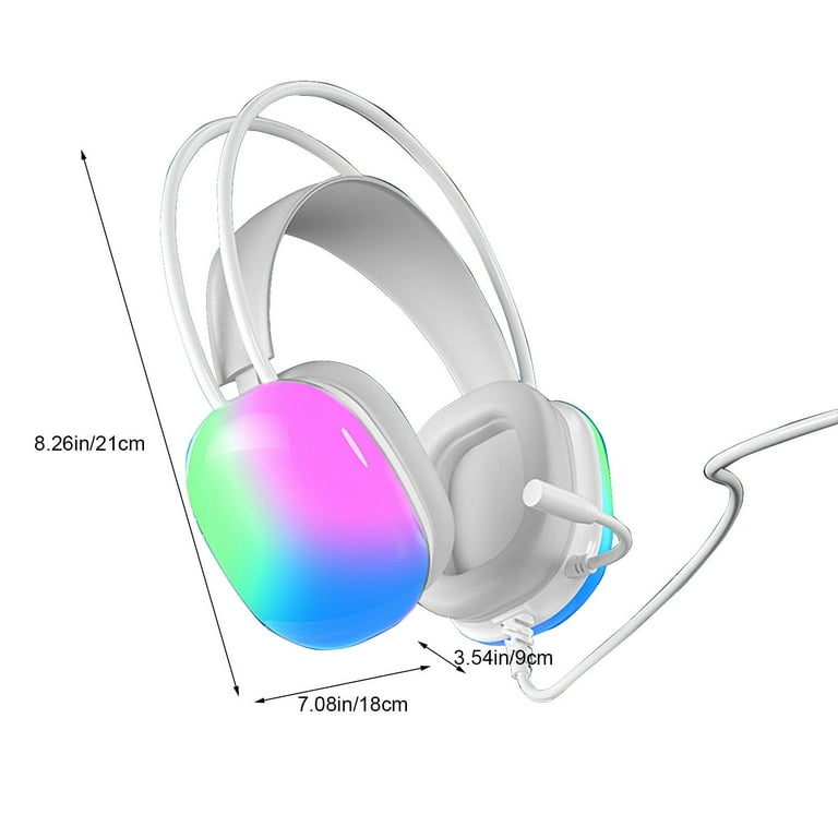 Open Ear Bluetooth Headphones Premium 7.1 Surround Sound Wired Gaming Headset with Captivating RGB Lighting USB Interface and Detachable Microphone for Enhanced PC Gaming Experience Walmart