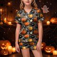 thumbnail image 2 of Dmsael Halloween Pjs Toddlers Halloween Pajamas Baby Kids Girl Pumpkin Pajama Set Ghost Pjs Jammies Button Down Lounge Sleepwear Pjs for Girls 2T 3T 4T 5T 6T 7T 8T, 2 of 6