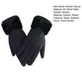 thumbnail image 7 of Eoperou 1 Pair Bowknot Decor Thickened Solid Color Women Gloves Autumn Winter Double-sided Fleece Touch Screen Driving Gloves, 7 of 7