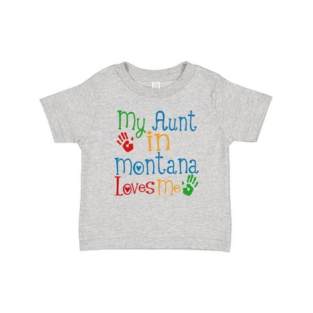 

Inktastic My Aunt in Montana Loves Me Gift Baby Boy or Baby Girl T-Shirt