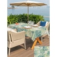 thumbnail image 5 of Outdoor Tablecloth with Umbrella Hole for Patio/Picnic/Party/Camping, Sage Green Conch Waterproof Table Cloth Rectangle Table Cover Washable, Coastal Summer Beach Coral Vintage Art (60"x 84"), 5 of 9