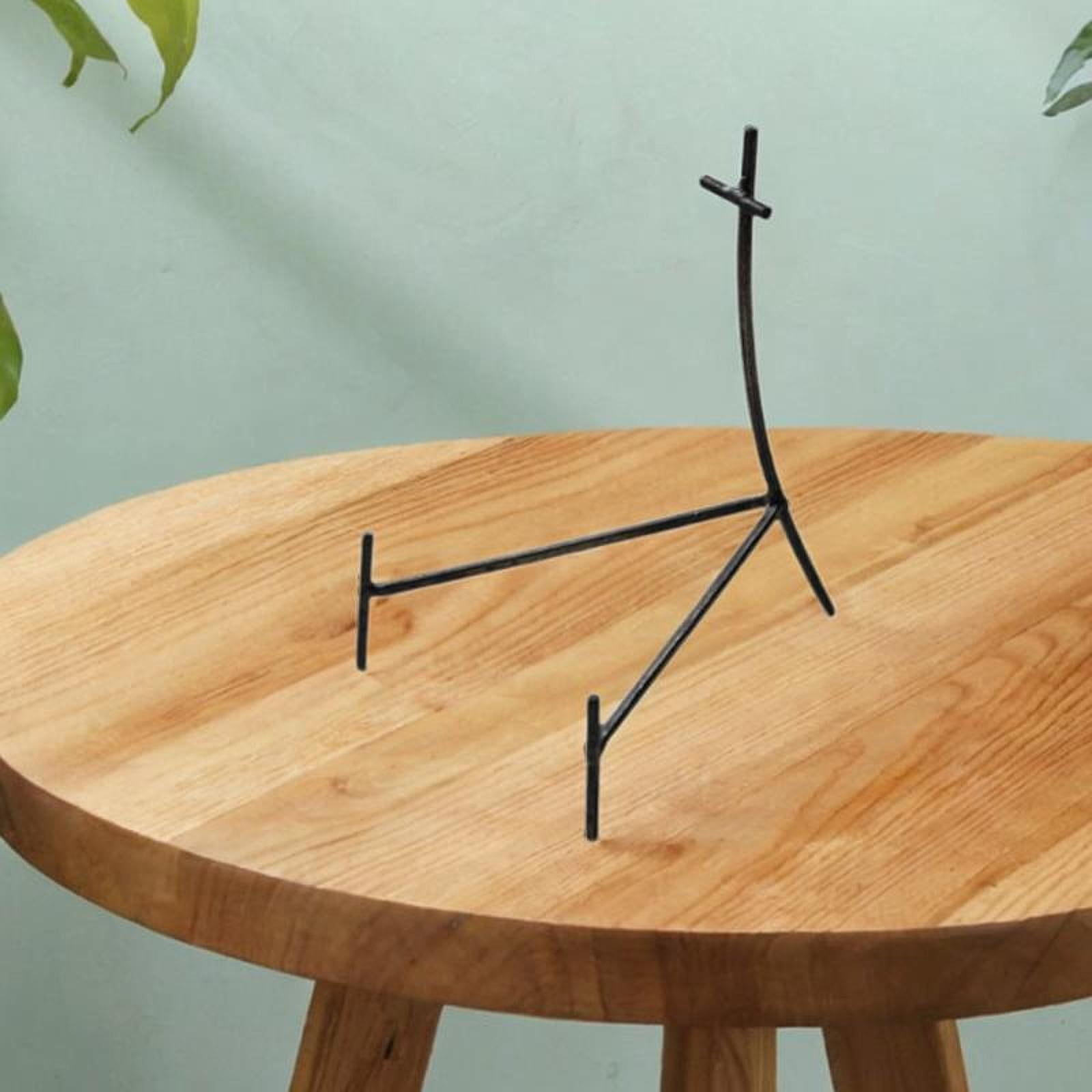 Esquirla Plate Display Stand Easel Stand Decorative Platters Bowl Stand Storage Rack Photo Display Stand Tabletop Shelf Stand for Desk 14x14.7x19cm
