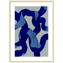 Amanti Art Abstract Brush Strokes Wood Framed Wall Art Print