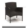 thumbnail image 6 of Swagon deep seating Patio Furniture 4 Pieces Conversation Sets Outdoor Wicker Rattan Chairs Garden Backyard Balcony Porch Poolside loveseat with Soft Cushion and Glass Table, 6 of 12