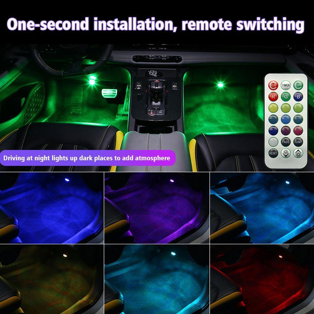 Wireless Adhesive Led Car Interior Ambient Light Remote - Temu