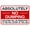Warning Sign 4, variant on Absolutely No Dumping Violators Will Be Prosecuted To The Full Extent Of The Law Warning Prohibition Security Metal Sign 8"x12" - For Business Wall, Caution Decor