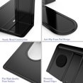 thumbnail image 4 of Sujetalibros, soportes de metal resistentes para sujetalibros, soportes para sujetalibros para estantes, decoración, hogar, oficina, escuela (2 pares/4 piezas, negro), 4 of 5