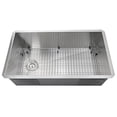 thumbnail image 2 of Nantucket Sinks ZR3218-OSD 32-Inch Pro Series Single Bowl Undermount Kitchen Sink with Offset Drain, Stainless Steel, 2 of 4