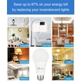 thumbnail image 7 of A19 LED Light Bulb 24 Pack, 60 Watt Equivalent, Energy Efficient 9W, E26 Standard Base, Soft White 2700K, Non-Dimmable, 25,000 Hour Lifetime, 7 of 7