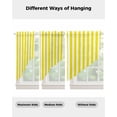 thumbnail image 4 of Yellow Striped Swag Valances for Windows, Modern Farmhouse Yellow White Stripes Rod Pocket Sheer Valances for Small Windows, Swag Toppers Light Filtering for Kitchen Living Room 2 Panels 28''x36'', 4 of 6
