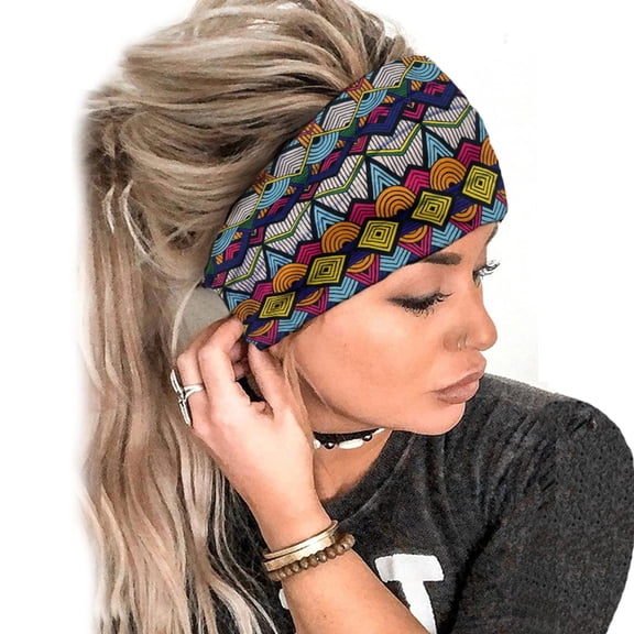WQJNWEQ NEW Women Headbands Wide Hair Wrap Extra Turban Head Bands For Lady Large Sport Workout Stretch Non-slip Big Hair Bands