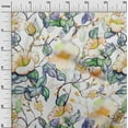 thumbnail image 3 of oneOone Rayon Yellow Fabric Florals Craft Projects Decor Fabric Printed By The Yard 56 Inch Wide, 3 of 4