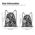 thumbnail image 2 of Xecao Metallic Gears Pattern Sports Drawstring Backpack - String Swim Gym Bag with Wet Proof Pocket for Women&Men-Medium, 2 of 6