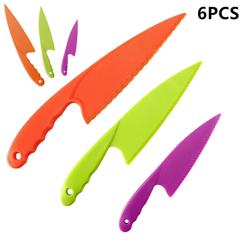 Happon 6 Pieces Kids Knife Set for Cooking,Safe Lettuce and Salad