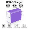 thumbnail image 4 of USB C Charger Block,4PACK USB C Block,HAOANO 20W PD Type C Charger Block USB Wall Charger Adapter Plug USB C Charger Brick Power Delivery Fast Charge Charging Block Type C, 4 of 5