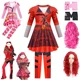 thumbnail image 2 of Disfraz rojo de D-Descendants para niños Rise of Red Girls, disfraz de Bridget roja, peluca para cosplay, ropa de fiesta de Halloween de fantasía para niños, 2 of 5