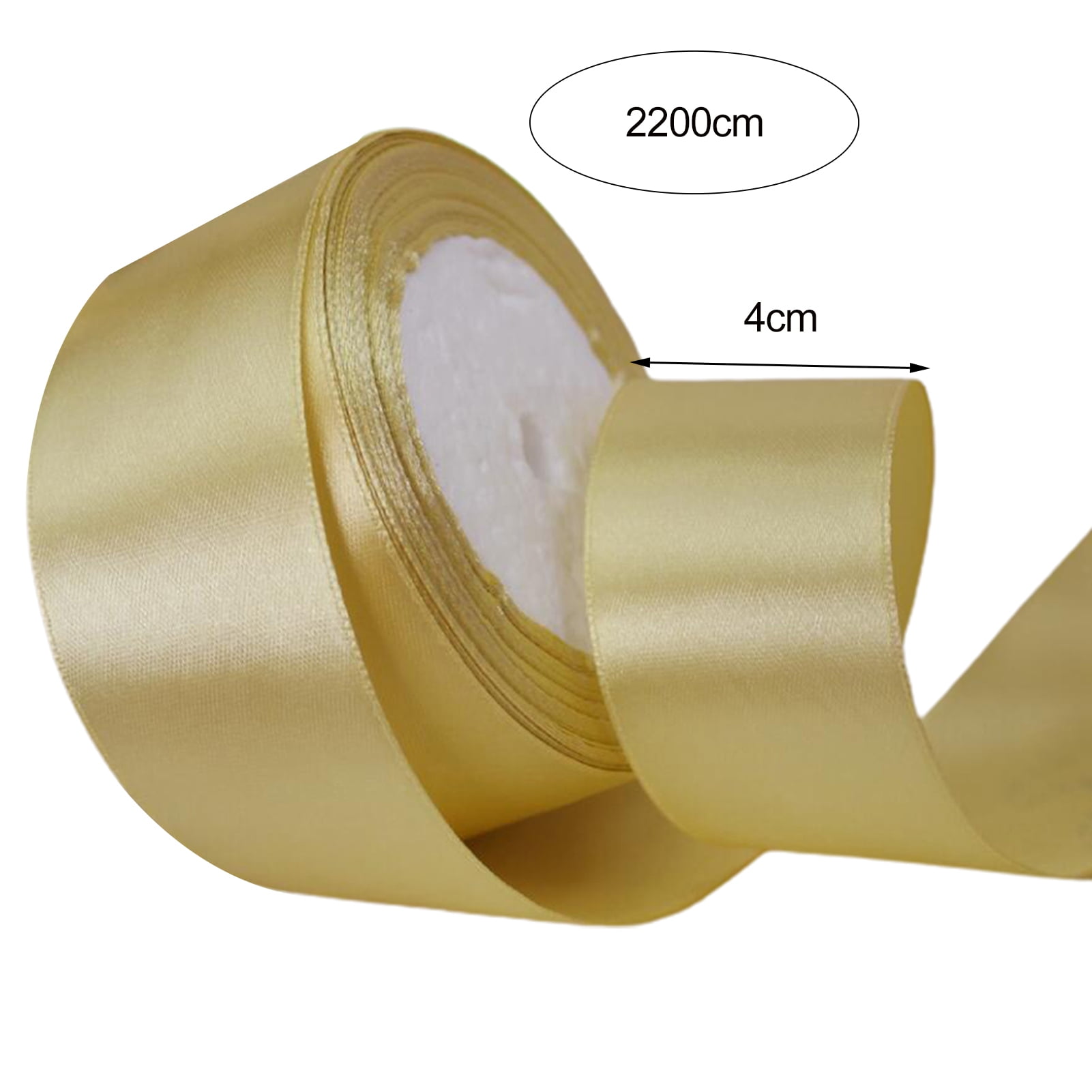 Grandest Birch 5 Rolls 22m 4cm Wide Satin Wedding Ribbon Roll Gift Wrapping Bouquets Bow Making Decoration Home Decor Black