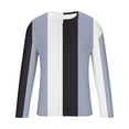 thumbnail image 5 of DAFPZW Color Block Long Sleeve Shirts for Men Crew Neck Vintage Pullover Casual Loose Fit Blouse Fall Fashion Casual T-Shirt, 5 of 5