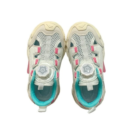 

Gomelly Kids Sneakers Platform Athletic Shoes Mesh Running Shoe Lightweight Casual Sneaker Children Unisex Trainers White Pink 10C