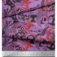 thumbnail image 3 of Soimoi Modal Satin Fabric Food,Animals & Text Fabric Prints by Yard 42 Inch Wide, 3 of 5