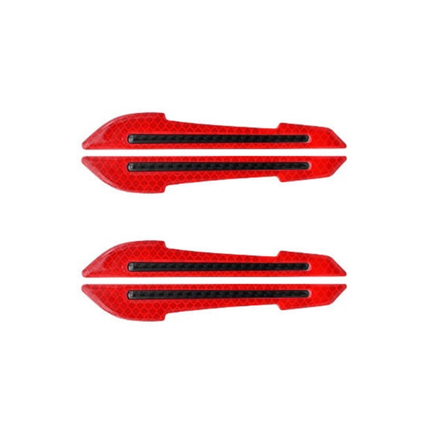 Scienceny Paquete de 2 pegatinas para coche, advertencia reflectante, tira de cristal retrovisor, decoración, cinta nocturna, calcomanía Automoción decorativa y accesorios Rojo