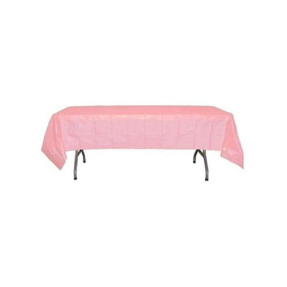 Party Source *12 Count* Pink Rectangular Plastic Tablecloths 54" x 108"