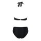 thumbnail image 2 of Gibobby Traje de Baño Sexy Bikini 2023 Traje de baño dividido para mujer Bikini Estampado de hojas Cuello colgante Traje de baño con cuello en V(Negro,CH), 2 of 5