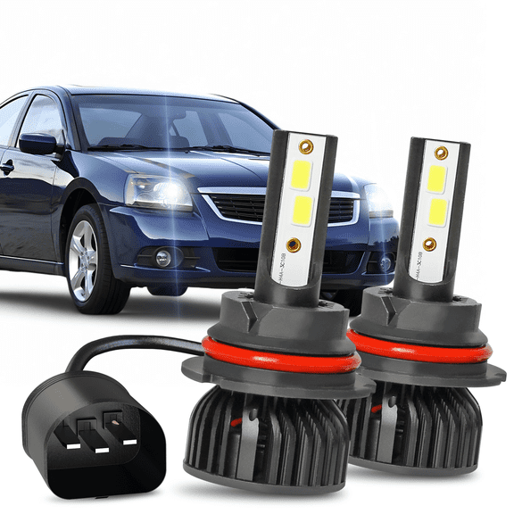 OBNDVU 9007 LED Headlight Bulbs for Mitsubishi Galant 2004-2012,100W 14000LM 6000K Pack of 2
