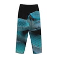 thumbnail image 5 of Balery Blue Viper Snake1 print Women's Pajama Pants,Ultra Lightweight Pjs,Lounge Pant-Small, 5 of 9